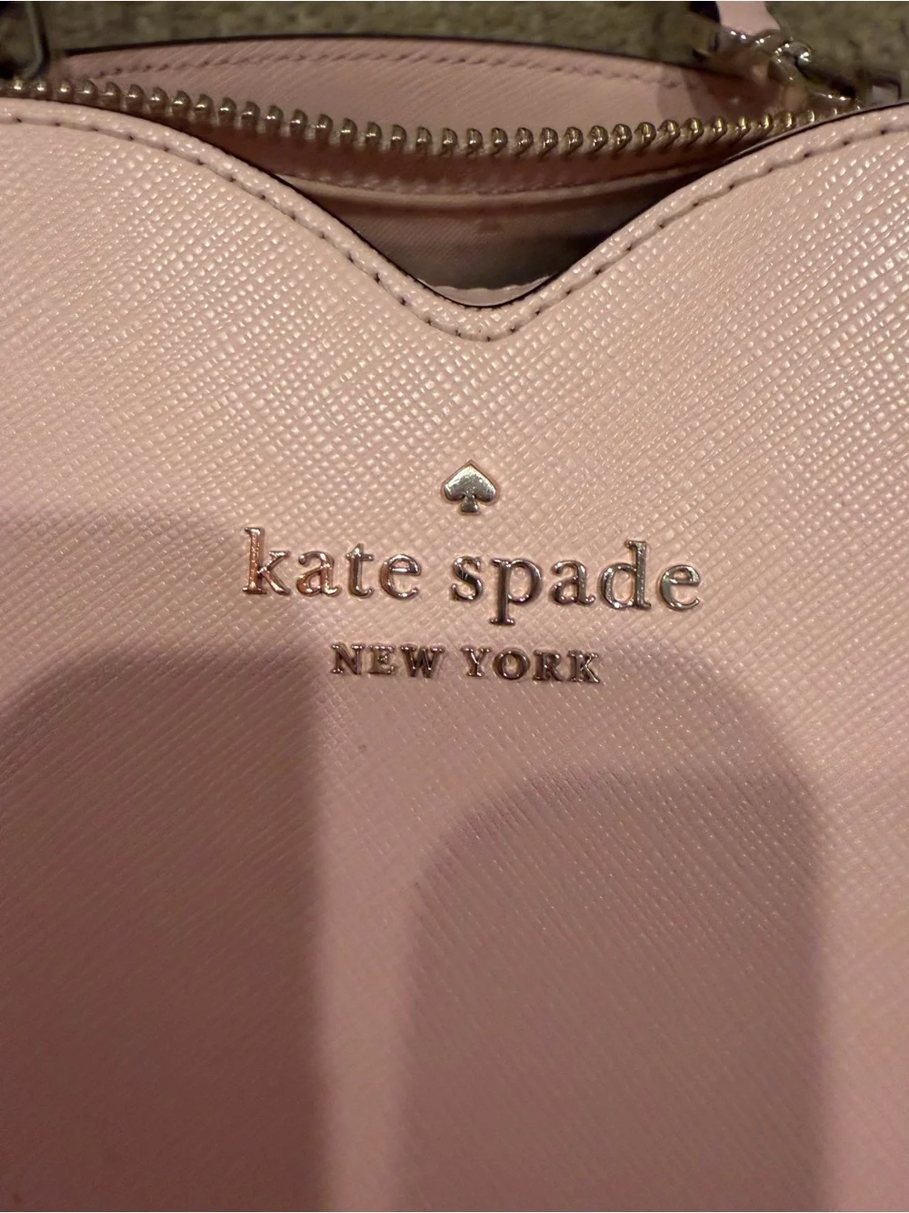 kate spade blush pink heart crossbody bag